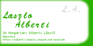 laszlo alberti business card