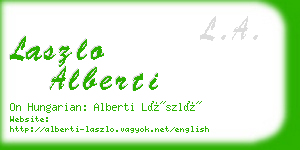 laszlo alberti business card